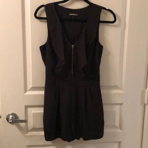 Black Zip Up Romper